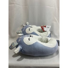 Squishmallows Blue Deer Plush Slippers Kid Size 4/5 Silver Antlers New With Tags