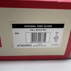 Hunter Original Tall Gloss Kid’s Rain Boots Classic Red Size 2B / 3G EU 33