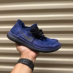 Nike Free RN Flyknit 2017 Deep Royal Blue Purple Youth 7Y 881973-403