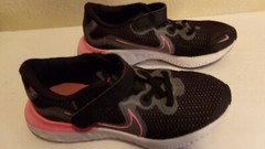 Nike RENEW RUN (PSV) YOUTH 4.5 RUNNING SNEAKER SHOES BLACK PINK