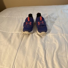Under Armour Breathe Lite Unisex Kids Blue/Orange Mesh Low Top Sneakers US 3Y