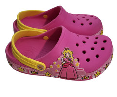 Crocs Fun Lab Super Mario Brothers Princess Peach Clog Size 3 Junior Girls