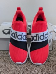 Size 3.5 Youth Unisex Adidas Lite Racer Adapt 6.0K Pull On Red Running Shoes