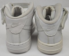 NIKE Force 1 Mid PS Sneakers Pre School Size 11C – Leather Kids Footwear