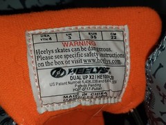 Heelys Sneakers Shoes Roller Wheels Size 4Y Kids Dinosaur Dual Up X2 HE100020