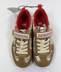H&M Marvel Kids Sneakers Spider-Man Hulk Captain America Hook & Loop Size US 12
