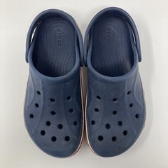 Crocs Clog Unisex Size J 2 Juniors Shoes Navy Blue White Red 205100