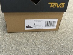 Teva Kids Original Multicolor Universal Sandal, Black Pink Size 2Y NEW