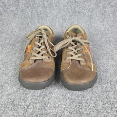 KEEN Youth Size 4 Brown Leather Comfort Walking Shoes Lace Up EU37 Outdoorr
