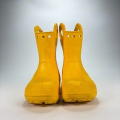 Crocs Handle It Yellow Comfort Pull On Waterproof Rain Boot 12803 Kids Size 8