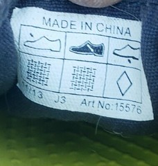 CROCS „Cruz“ Boys Sz 3 Junior Blue Two-tone Canvas Loafers Shoes Slip On 15576