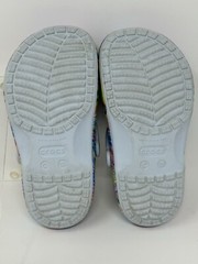 Crocs Classic Faux Fur Lined Clogs White Multicolored Pastel Swirl Youth C13