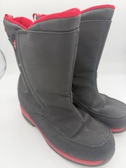 LANDS END Unisex Winter Boots Black 6M US Rubber Easy Closure Insulated