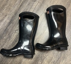 Hunter Original Pull On Big Grab Handle Gloss Rain Boots US 2B/3G