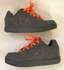 Heelys SIZE 6 YOUTH Propel 2.0 Skate Shoes Gray Orange, NO WHEELS! PLEASE READ