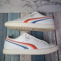 Puma Clyde Core Leather Casual Red White & Blue Shoes Low Top Sneakers Size 6C
