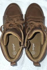 Cat & Jack Brown High Top Sneakers Lace Up Zipper Unisex Kids Size 5