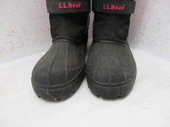 L.L. Bean Black Pink Removable Liner Insulated Snow Boots Youth Size 6