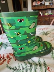 Kid Made Modern Rain Boots Size L 10-12 Bug Camo Garden Rain Boots