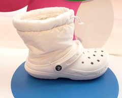 Crocs Kid’s clasic lined neo puff Boot color White Size 4M