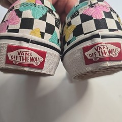 Vans Off the Wall Butterfly Checked Pattern 721356 Missy Shoes Size 1.5
