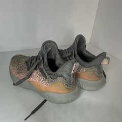 adidas Alphabounce Kids Sneaker Gray/Pink Mesh Lace Up US 4.5 UK4 EU36 2/3