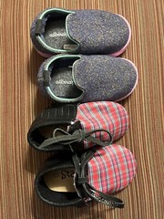 Two Pair LOT Name Brand Allbirds & Starbie Easy Slip On Shoes Sneaker Toddler 5