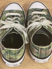 Converse Green Camo Print Canvas Low Top Sneakers Junior Youth 12