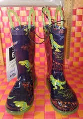 Boots, Kids boots, Dinosaur theme, size: 6, lights up and fully fxns, by Western