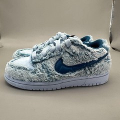 Nike Dunk Low PS ‚Abominable Snowman‘ Shoes Kids Size 11C Blue Fur IM7170-441