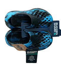 Rugged Shark Size 1 ( ONE) Little Kids Slip on Water Sneakers Black/Blue NWT