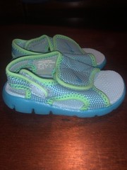 Nike Sunray Adjust Sandals Sz 5C Still Blue/Cholorine Blue Unisex Kids Boy Girl