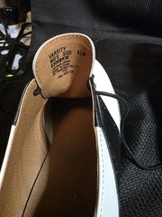 School Issue Youth Upper Class Saddle Oxfords Blk/WHT Leather US 9.5