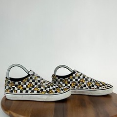 Big Kids Vans Pizza Party Era Check Skateboarding Shoes Sneakers Size 4 Y GUC