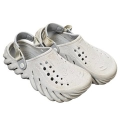 Crocs Echo Clog Atmosphere Gray Sculpted Sporty Sandals Junior’s Size 5 Straps