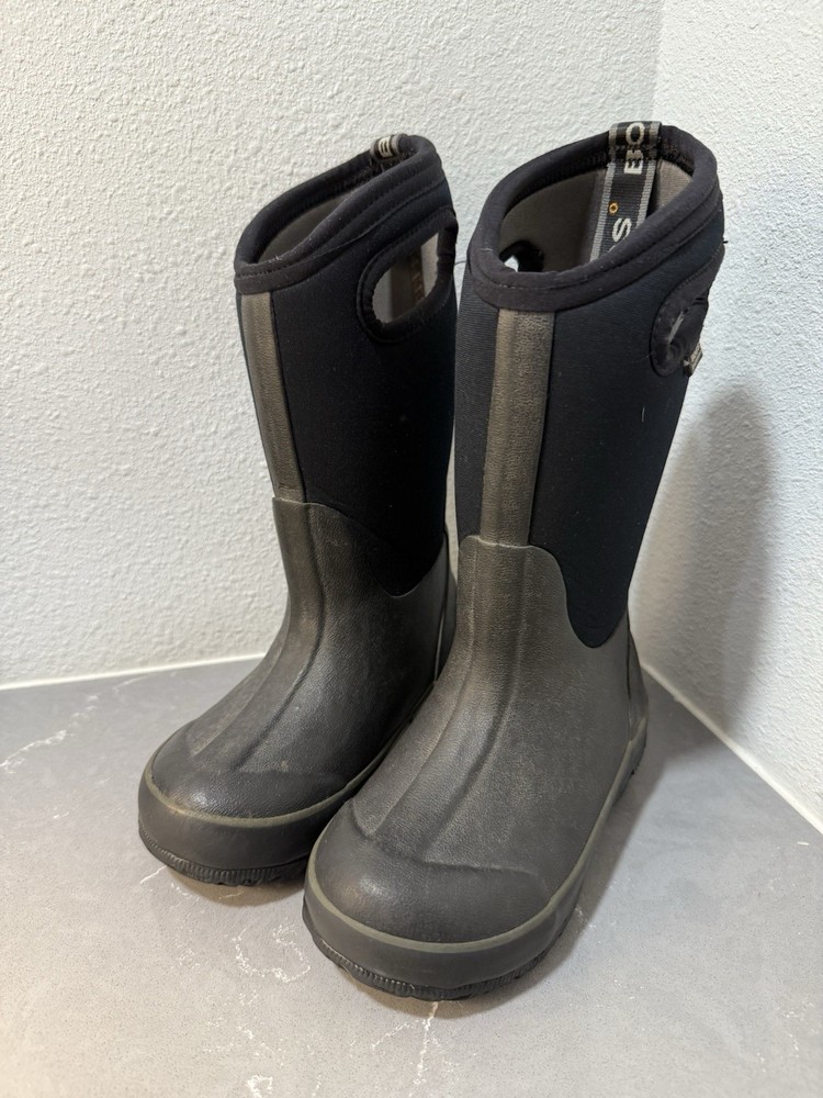 BOGS Neo Waterproof Winter Snow Boots Kid’s Sz 11 Unisex Black Muck Outdoor -30