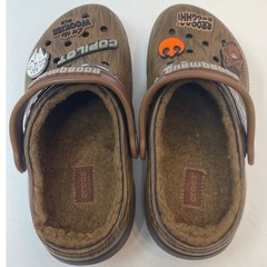 Crocs Star Wars Chewbacca Lined Clogs Kids Brown Faux Fur Jibbitz size 1
