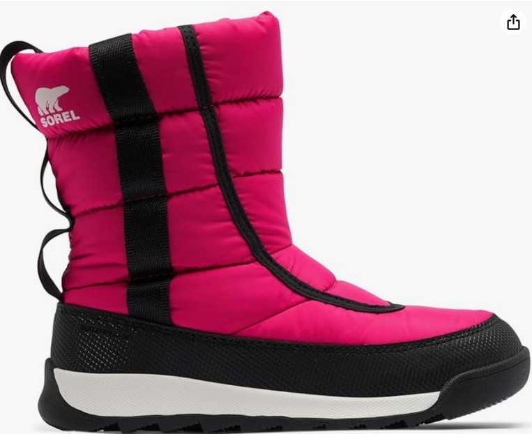 Sorel Winter Waterproof Boots, Red Cactus Pink X Black, 5 US Unisex Big Kid