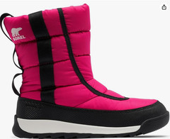 Sorel Winter Waterproof Boots, Red Cactus Pink X Black, 5 US Unisex Big Kid