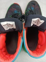 US 7 Youth NIKE Hyper Dunk Basketball Shoe Sneaker Orange Blue Green 2015