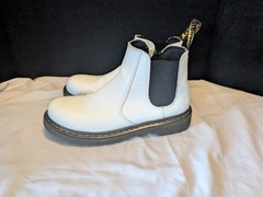 Dr. Doc Martens White 2976 Quad Platform Chelsea Boots Kids Size 3
