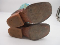 Texas Bunkhouse Handcrafted Leather Square Toe Kids Boots Size Mex 18