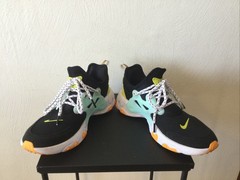 Nike react black/blue/pink/green/orange shoes Youth Size 6