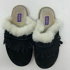 L’amour leather scuff slipper size 2