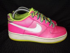 Nike Air Force 1 Pink Blast Volt Youth Size 7Y CW5761 600 No box