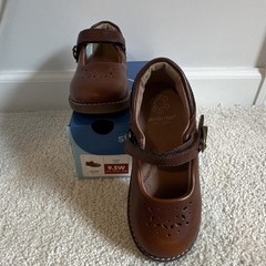 Stride Rite SR Mara Leather Mary Jane Dress Shoes Brown Buckle Round Toe 9.5W
