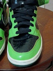 Nike Dunk Shoes Kids Youth 6Y High 2007 GS ‚Halloween‘ 308319-032 Black Green