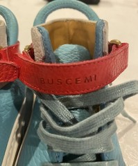 Buscemi 100MM Kid Oxygen Tricolor Leather Sneakers Shoes EU 23 US 8 New