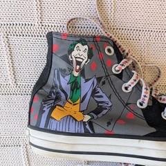 Converse All Star Batman vs Joker DC Comics High Top Kids Shoes Size US 13 Youth
