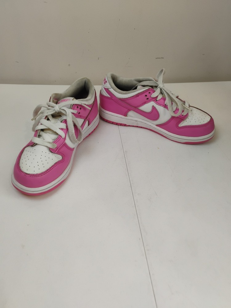Nike Dunk Low TD Size Laser Fuchsia FB9108-102 Girls White Pink Sz 1.5Y